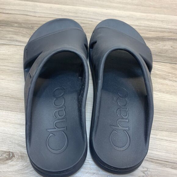 Chaco Chillos Sport Slide Shower Beach Sandals in Navy Blue‎ Men\'s Size 12 main image 9